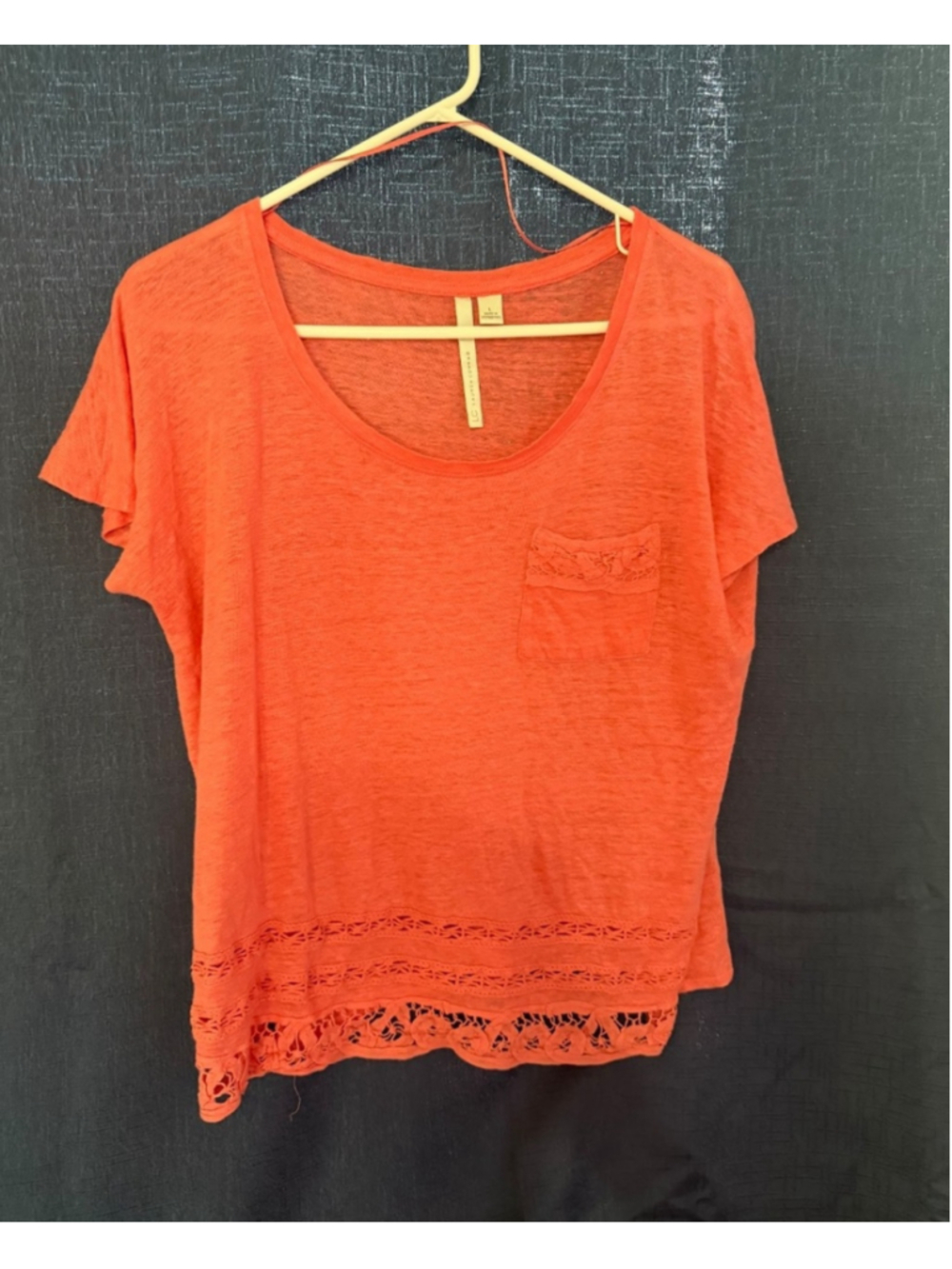 Women's LC Lauren Conrad Short Sleeve Tee L Coral